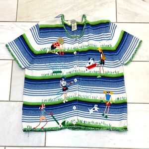 Vintage (2001) Susan Bristol “Summertime” short sleeve sweater, M